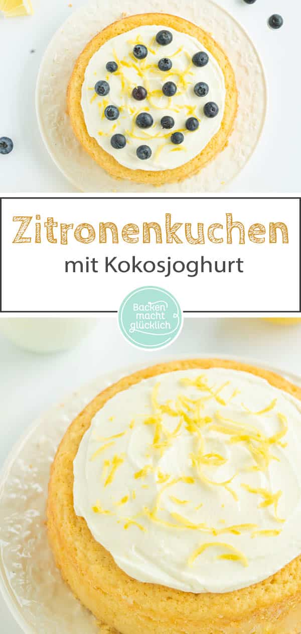 Ich liebe diesen super saftigen Zitronenkuchen mit Kokos und Joghurt. Er schmeckt super frisch und ist genau richtig für heiße Sommertage. Der Zitronen-Joghurt-Kokoskuchen kommt einfach immer gut an! #zitronenkuchen #kokos #sommer #sommerkuchen #kokoskuchen #zitrone #backenmachtglücklich