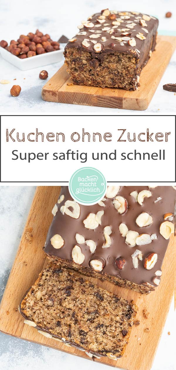 Dieser Low Carb Schokokuchen mit Nüssen ist nicht nur zuckerfrei, sondern auch unheimlich lecker! Mit dem super saftigen Teig ist der Schoko-Nuss-Kuchen ohne Zucker ein Genuss für die ganze Familie. #lowcarb #zuckerfrei #schokokuchen #nusskuchen #zuckerfreibacken 