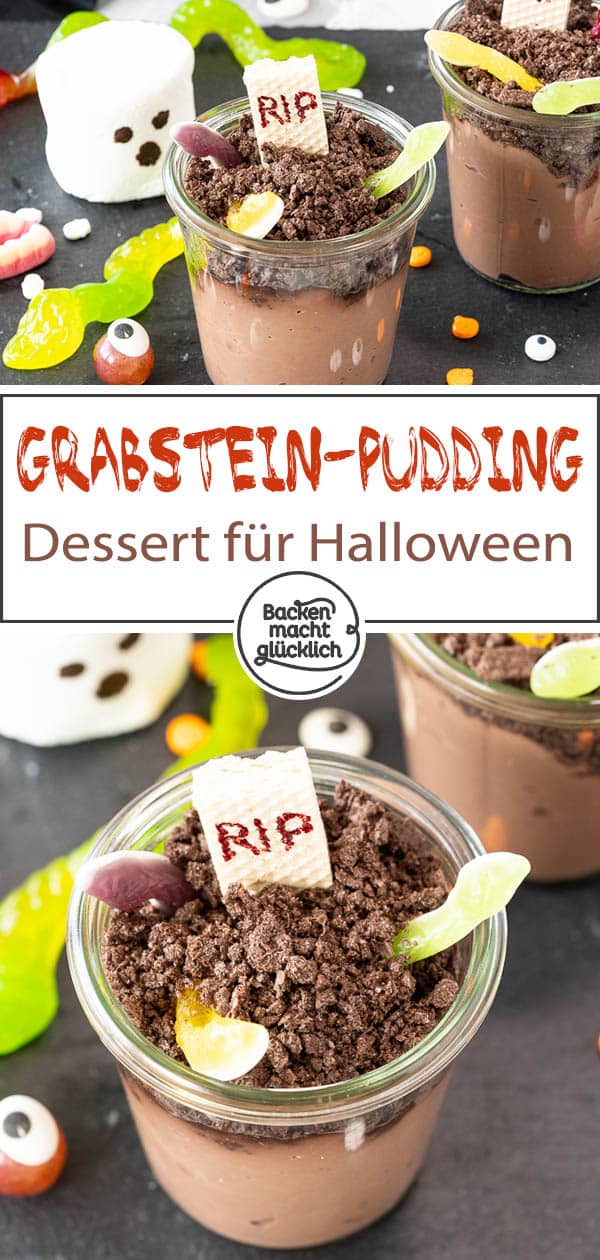 Einfache und schnelle Halloween-Snack-Ideen: Spinnen-Törtchen, Augen-Männchen und Grabstein-Pudding. Diese witzigen Ideen fürs Halloweenbuffet sorgen garantiert für gute Laune!