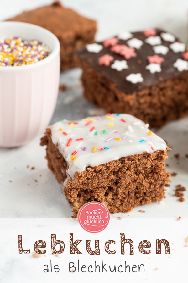 Omas Lebkuchen vom Blech ist ein echter Klassiker! Der leckere Blechkuchen mit Lebkuchengewürzen bringt euch super durch die Weihnachtszeit. 