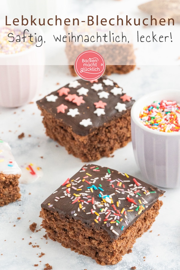 Omas Lebkuchen vom Blech ist ein echter Klassiker! Der leckere Blechkuchen mit Lebkuchengewürzen bringt euch super durch die Weihnachtszeit. 