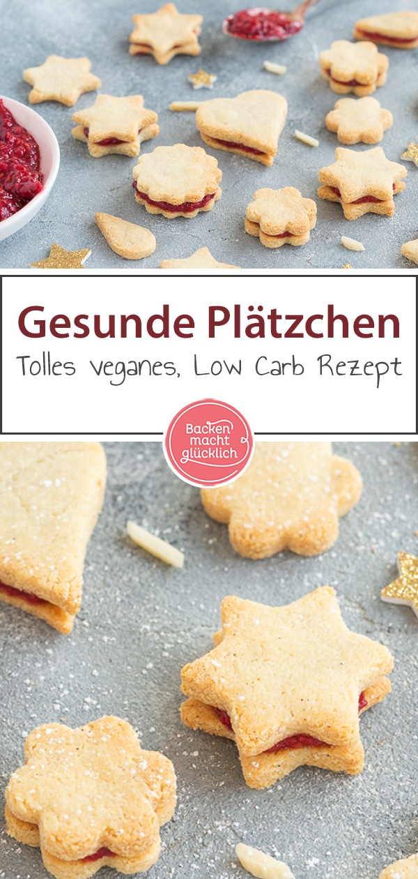 Die gesunden Plätzchen aus nur 2 Zutaten muss man einfach lieben! Die Low Carb Weihnachtsplätzchen sind super schnell und einfach gemacht und geeignet für eine vegane, glutenfreie und zuckerfreie Ernährung.