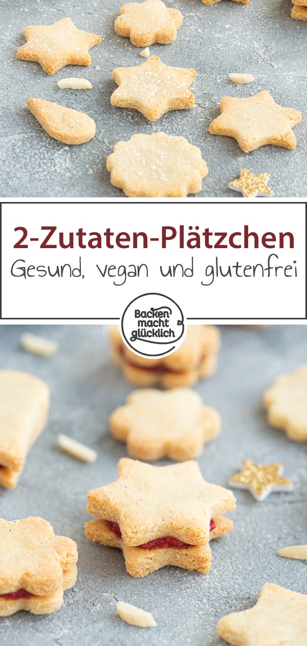 Die gesunden Plätzchen aus nur 2 Zutaten muss man einfach lieben! Die Low Carb Weihnachtsplätzchen sind super schnell und einfach gemacht und geeignet für eine vegane, glutenfreie und zuckerfreie Ernährung.