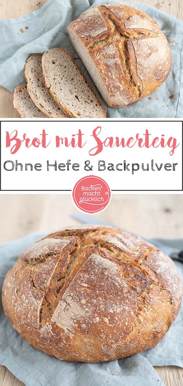 Das einfachste Sauerteigbrot ohne Hefe: Herrlich knusprig, absolut simpel und wirklich gelingsicher. Dieses Bauernbrot mit Weizen, Roggen und Sauerteig ist unser Liebling für jeden Tag!