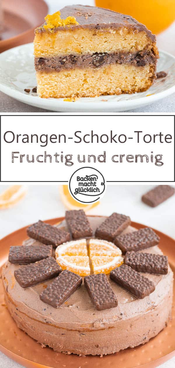 Köstliche Schoko-Orangen-Torte: Saftiger Boden aus Orangen-Rührteig und eine himmlische Schoko-Crisp-Creme: Diese einfache Schokoladentorte mit Orange ist nicht kompliziert, verspricht aber großen Genuss!