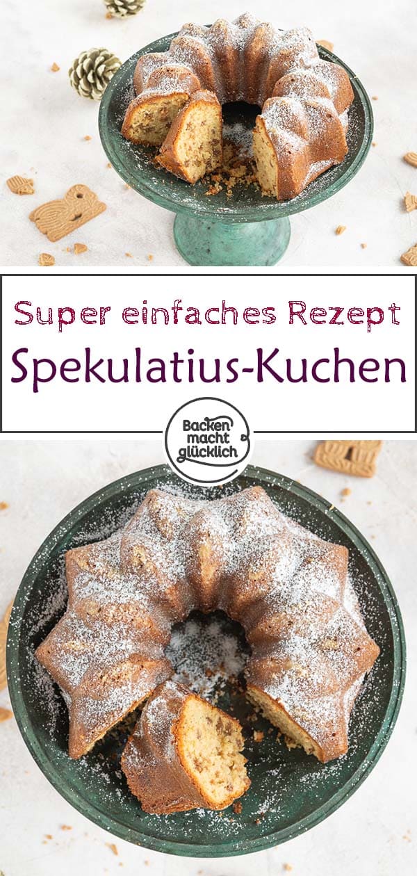 Köstlicher Spekulatiuskuchen mit Keks-Stücken: Da kommt Advents-Stimmung auf: Dieser aromatische Kuchen mit Spekulatiuskeksen ist das perfekte Gebäck für den nächsten Kaffeeklatsch!