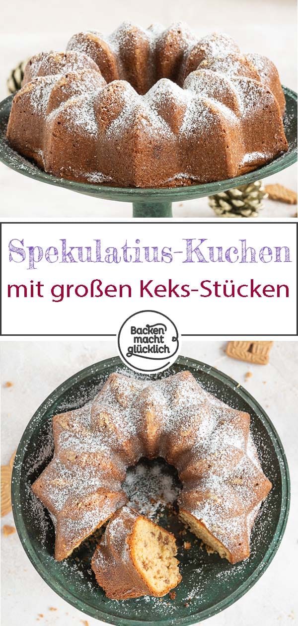 Köstlicher Spekulatiuskuchen mit Keks-Stücken: Da kommt Advents-Stimmung auf: Dieser aromatische Kuchen mit Spekulatiuskeksen ist das perfekte Gebäck für den nächsten Kaffeeklatsch!