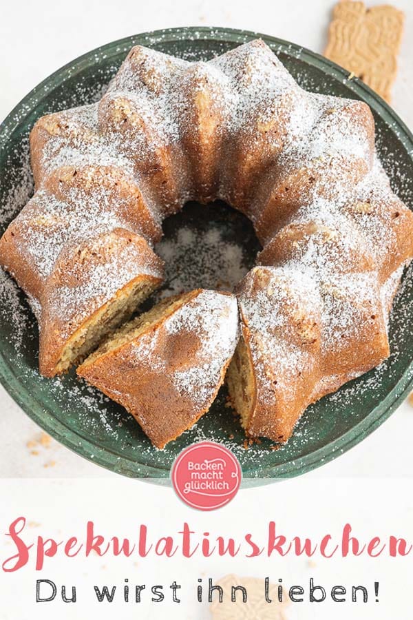 Köstlicher Spekulatiuskuchen mit Keks-Stücken: Da kommt Advents-Stimmung auf: Dieser aromatische Kuchen mit Spekulatiuskeksen ist das perfekte Gebäck für den nächsten Kaffeeklatsch!