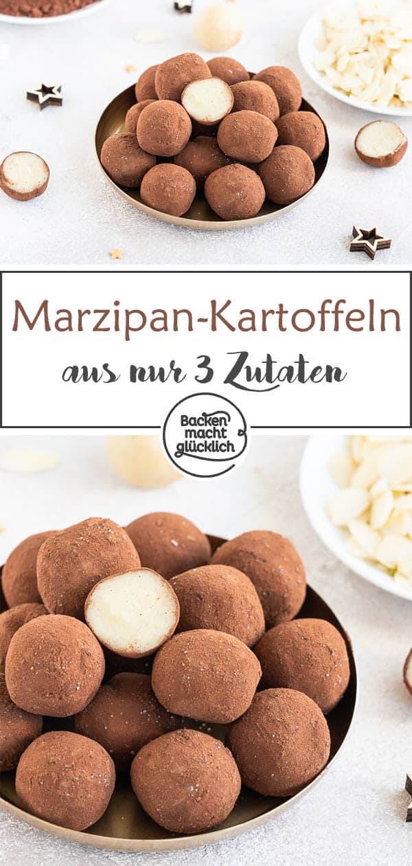 Marzipankartoffeln selbermachen ist ganz einfach: Für dieses 3-Zutaten-Marzipankartoffel-Rezept benötigst du nur 15 Minuten Zeit