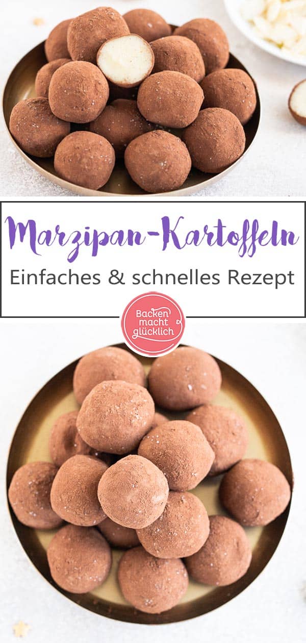 Marzipankartoffeln selbermachen ist ganz einfach: Für dieses 3-Zutaten-Marzipankartoffel-Rezept benötigst du nur 15 Minuten Zeit