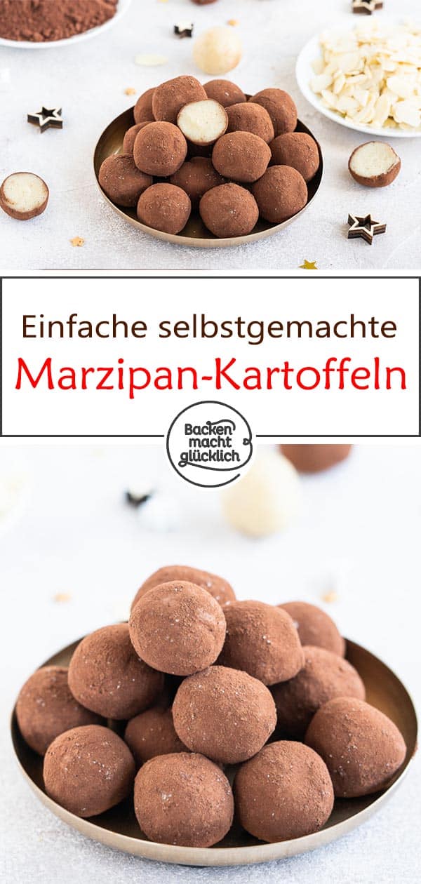 Marzipankartoffeln selbermachen ist ganz einfach: Für dieses 3-Zutaten-Marzipankartoffel-Rezept benötigst du nur 15 Minuten Zeit