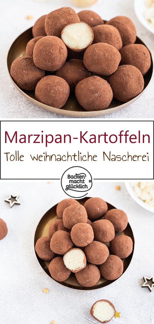 Marzipankartoffeln selbermachen ist ganz einfach: Für dieses 3-Zutaten-Marzipankartoffel-Rezept benötigst du nur 15 Minuten Zeit