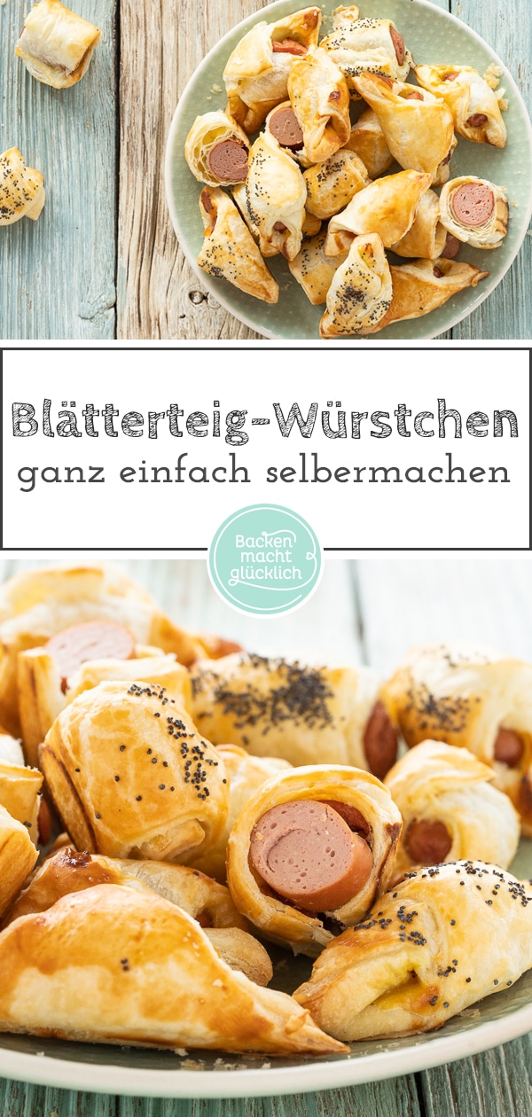 Würstchen im Schlafrock gehen einfach immer! Das einfache Fingerfood ist der perfekte Snack für Partys und Geburtstage. 