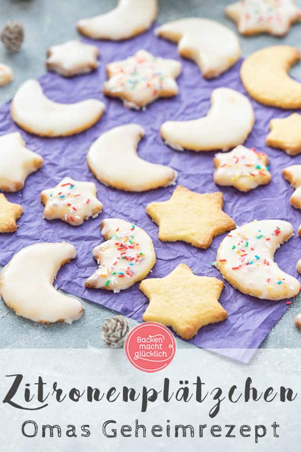 Omas einfache, butterzarte Zitronenplätzchen - tolle Weihnachtsplätzchen mit Zitrone, die auf der Zunge zergehen. Wer herrlich mürbe Zitronen-Butterkekse mag, sollte dieses etwas andere Backrezept unbedingt ausprobieren!