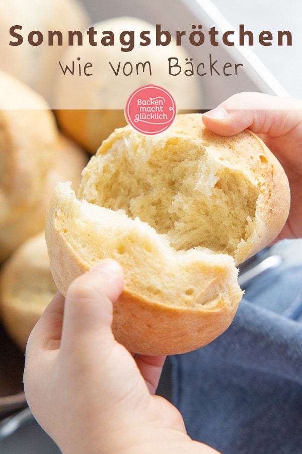 Leckere, frische Brötchen wie vom Bäcker ganz einfach selber machen: Mit diesem einfachen Brötchenrezept ist das Frühstück am Sonntag gerettet!