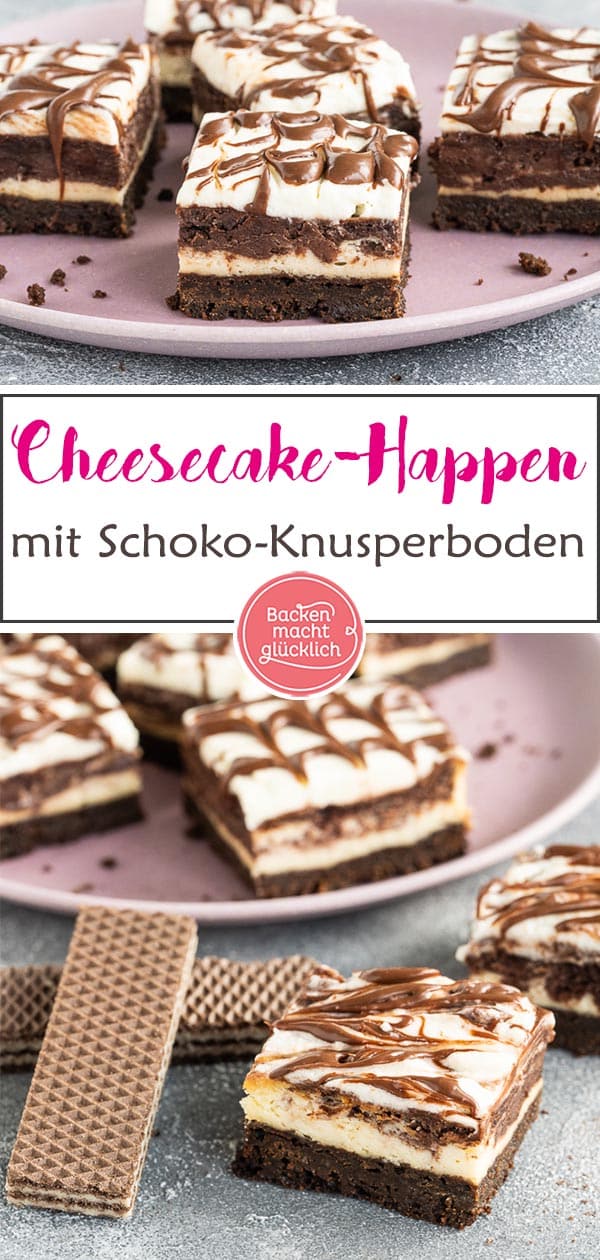 Cheesecake Happen: Diese kleinen Kuchen-Würfel sind das perfekte Kuchen Fingerfood für Partys, Buffets oder Kindergeburtstage. Cremig, knusprig, köstlich! Die Käsekuchen-Würfel kommen immer gut an.