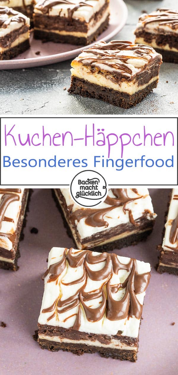 Cheesecake Happen: Diese kleinen Kuchen-Würfel sind das perfekte Kuchen Fingerfood für Partys, Buffets oder Kindergeburtstage. Cremig, knusprig, köstlich! Die Käsekuchen-Würfel kommen immer gut an.