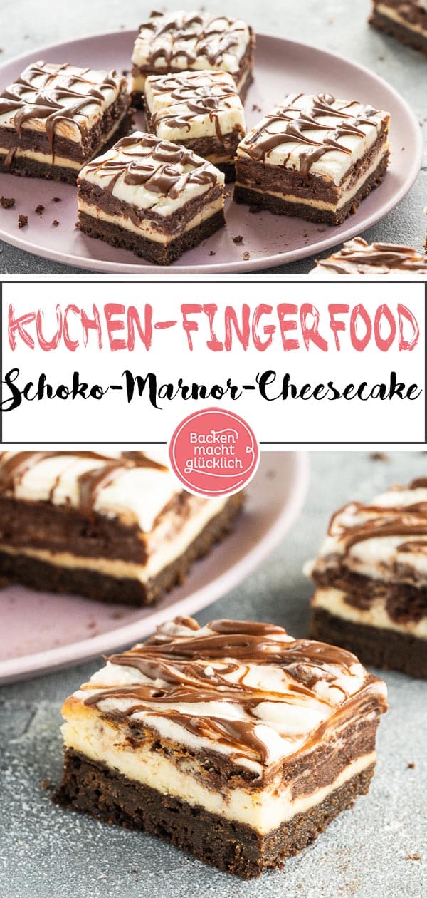 Cheesecake Happen: Diese kleinen Kuchen-Würfel sind das perfekte Kuchen Fingerfood für Partys, Buffets oder Kindergeburtstage. Cremig, knusprig, köstlich! Die Käsekuchen-Würfel kommen immer gut an.