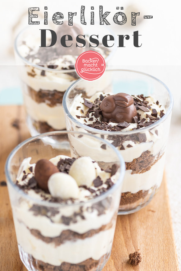 Dieses traumhaft cremige Eierlikör-Dessert mit Mascarponecreme zergeht nur so auf der Zunge! Eine tolle Idee, falls ihr noch auf der Suche nach einem Nachtisch für Ostern seid.