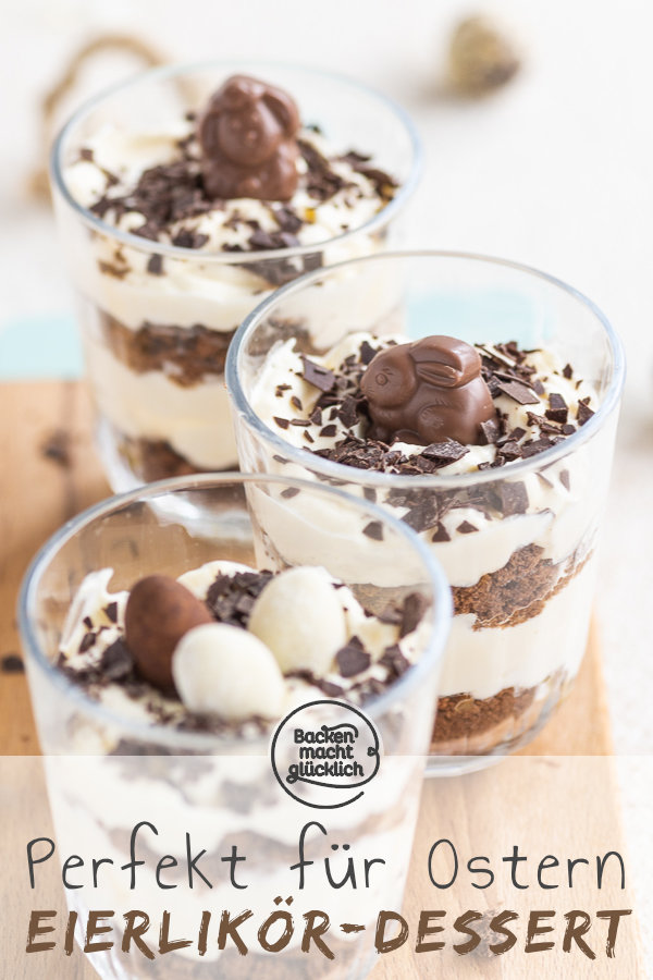 Dieses traumhaft cremige Eierlikör-Dessert mit Mascarponecreme zergeht nur so auf der Zunge! Eine tolle Idee, falls ihr noch auf der Suche nach einem Nachtisch für Ostern seid.