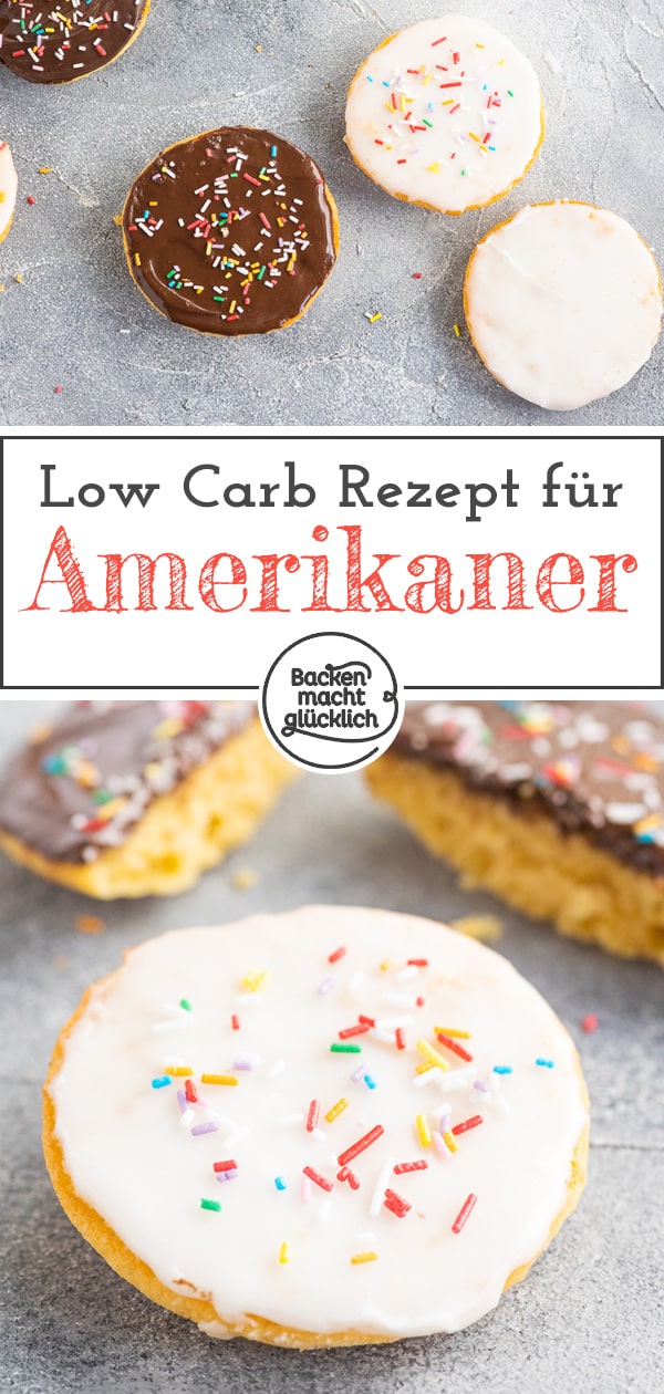 Saftige, glutenfreie Amerikaner ohne Zucker und Mehl. So lecker kann Low Carb schmecken! Kommen auch bei Kindern super an.