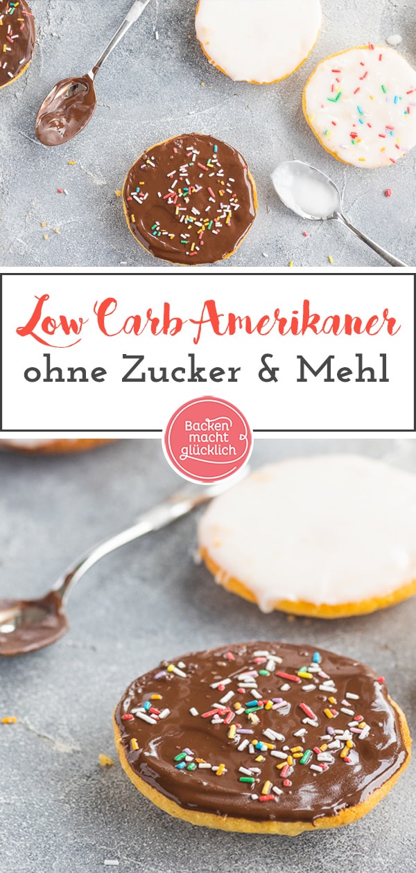 Saftige, glutenfreie Amerikaner ohne Zucker und Mehl. So lecker kann Low Carb schmecken! Kommen auch bei Kindern super an.