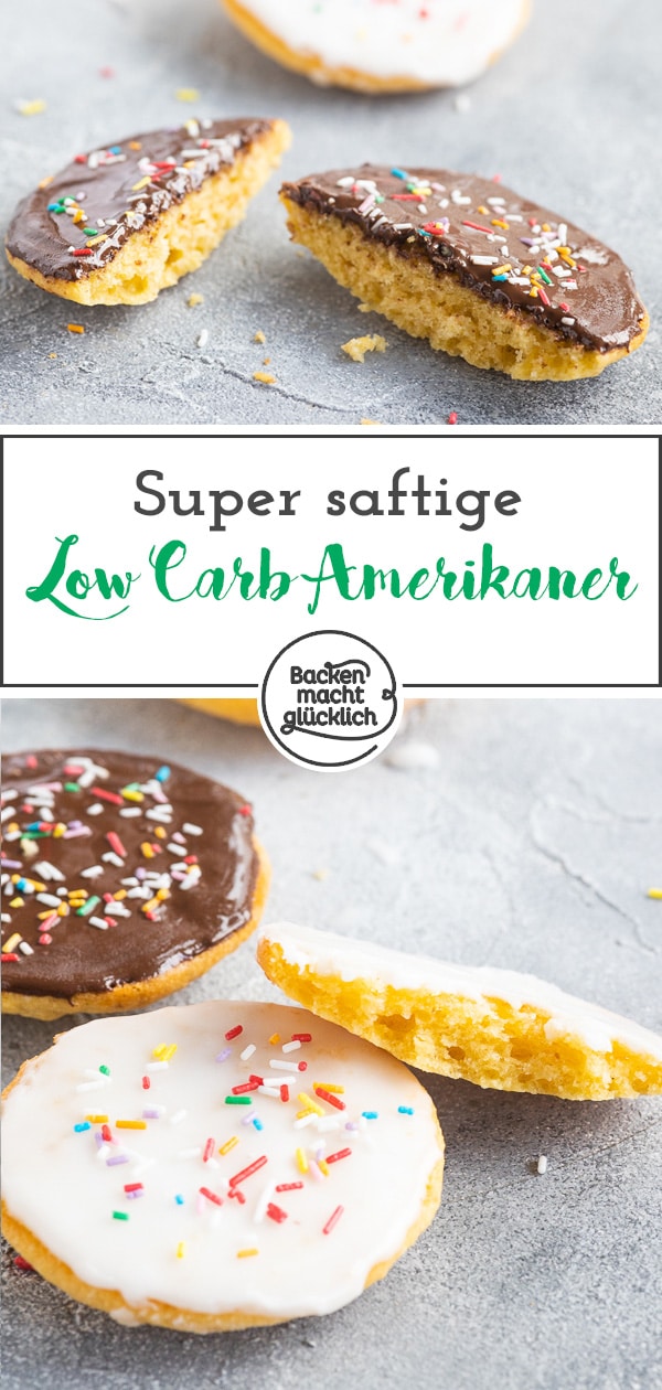 Saftige, glutenfreie Amerikaner ohne Zucker und Mehl. So lecker kann Low Carb schmecken! Kommen auch bei Kindern super an.