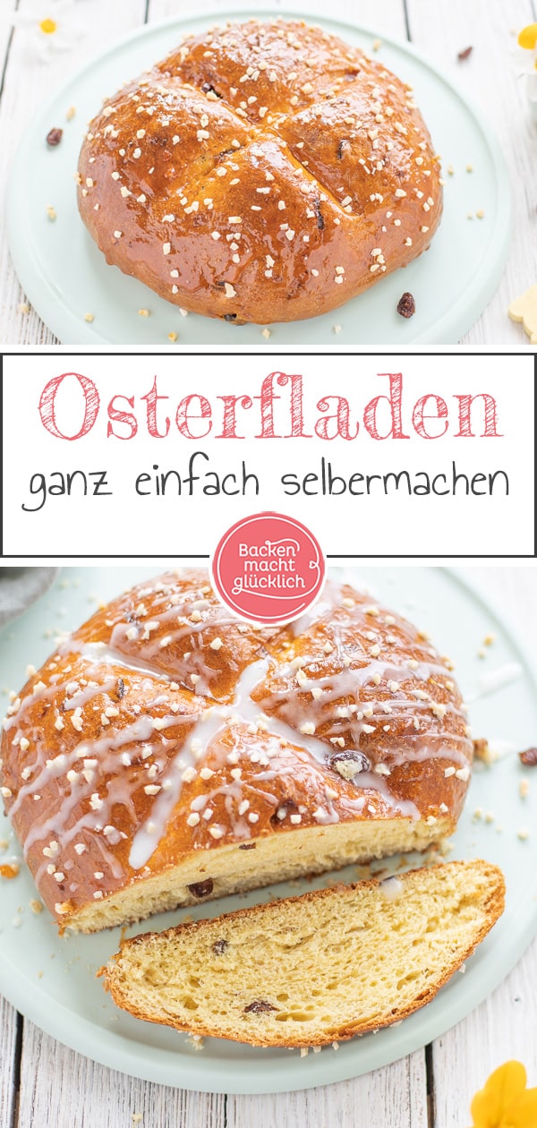 Rezept für ein fluffiges Osterbrot wie frisch vom Bäcker: Das Osterbrot aus Trockenhefe wird so wunderbar saftig und flaumig.