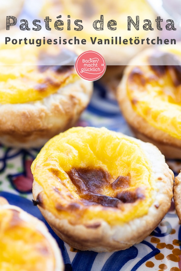 Schonmal was von Pastéis de Nata aus Portugal gehört? Diese leckeren Blätterteigtörtchen mit Vanillecreme müsst ihr unbedingt probieren!