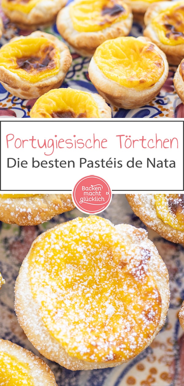 Schonmal was von Pastéis de Nata aus Portugal gehört? Diese leckeren Blätterteigtörtchen mit Vanillecreme müsst ihr unbedingt probieren!