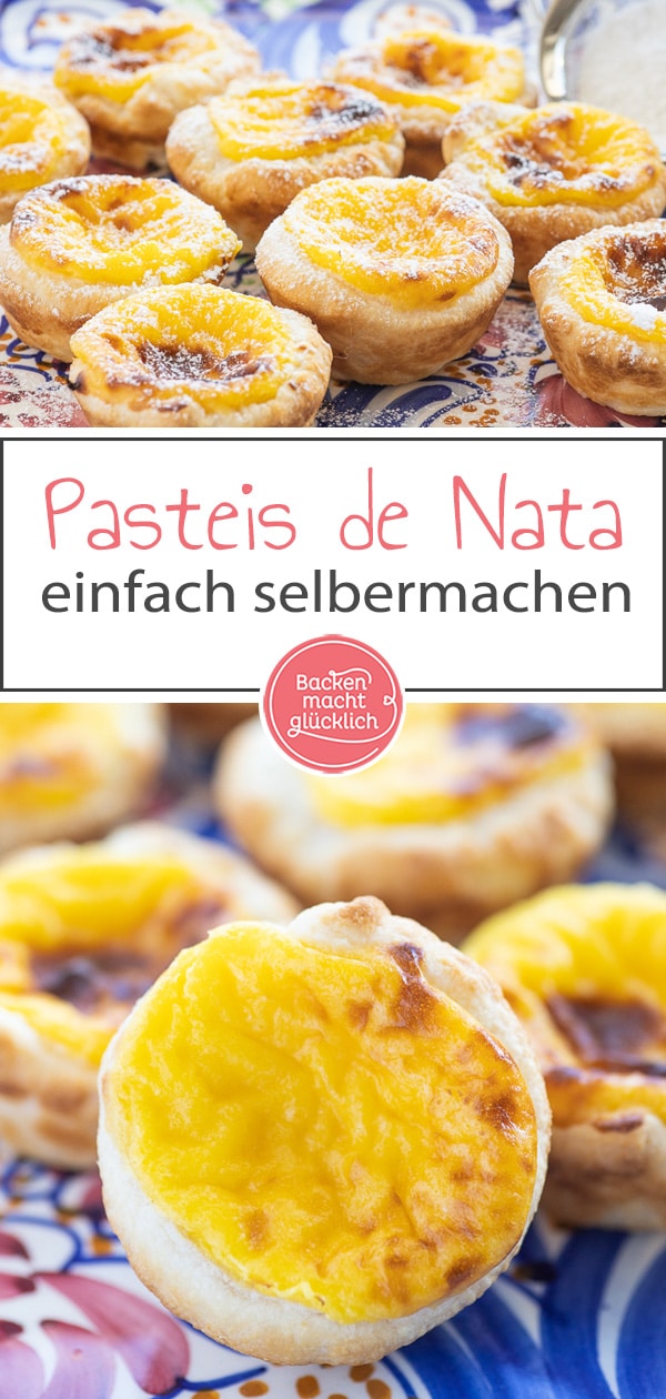 Schonmal was von Pastéis de Nata aus Portugal gehört? Diese leckeren Blätterteigtörtchen mit Vanillecreme müsst ihr unbedingt probieren!