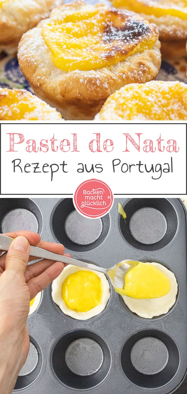 Schonmal was von Pastéis de Nata aus Portugal gehört? Diese leckeren Blätterteigtörtchen mit Vanillecreme müsst ihr unbedingt probieren!