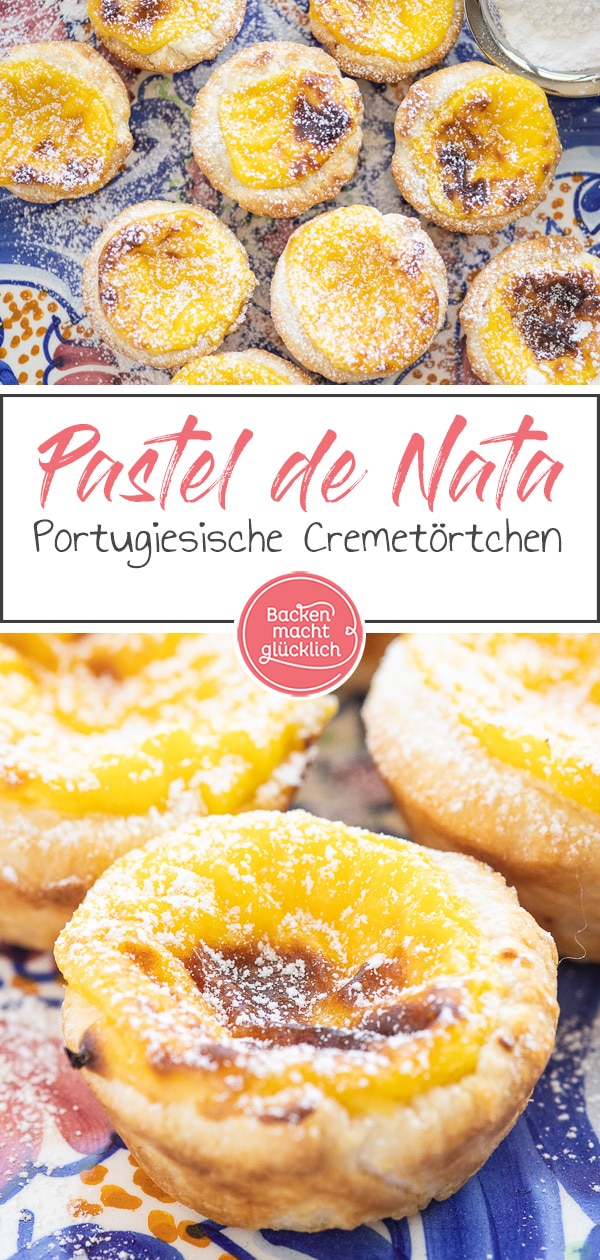 Schonmal was von Pastéis de Nata aus Portugal gehört? Diese leckeren Blätterteigtörtchen mit Vanillecreme müsst ihr unbedingt probieren!