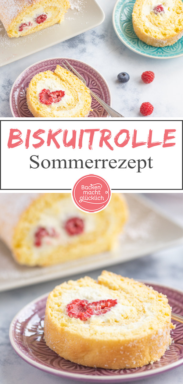 Diese leckere Biskuitrolle gelingt immer: Das beste Grundrezept für eine fluffige und cremige Biskuitroulade, die ihr nach Belieben mit Obst und anderen Zutaten füllen und dekorieren könnt. 