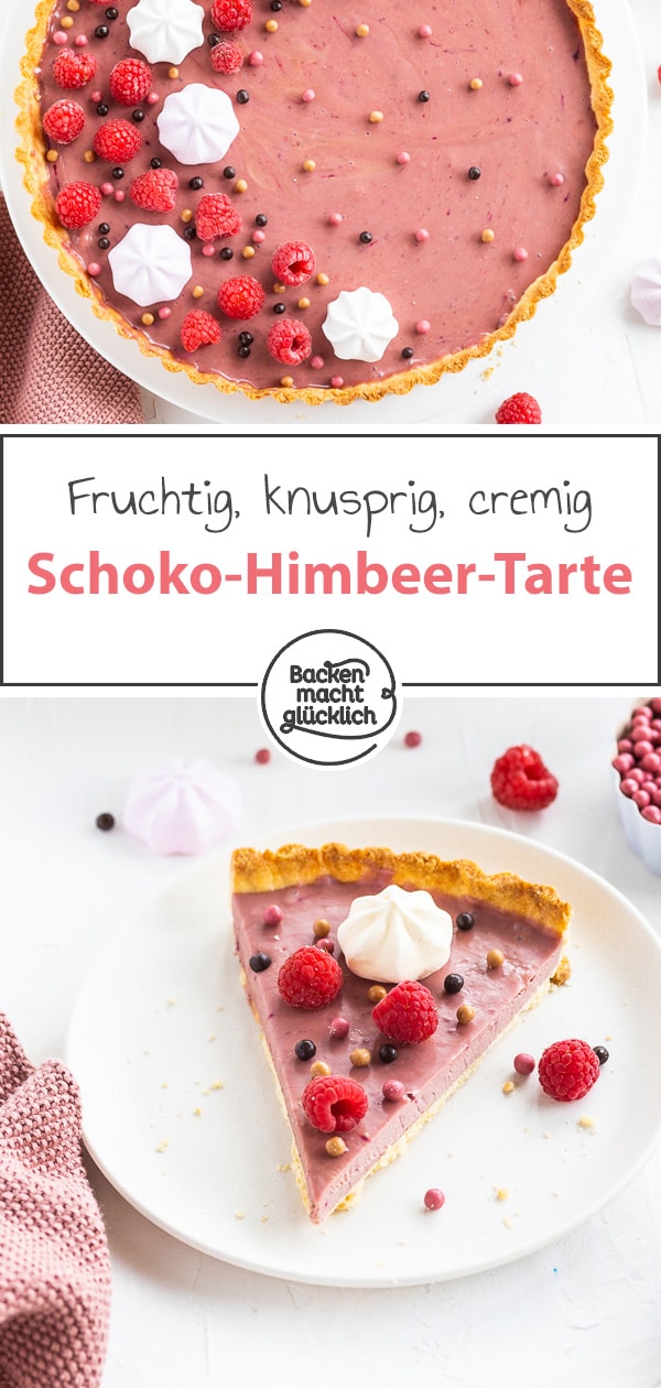 Himmlische Himbeer-Tarte mit Schokolade: Absolut köstlich! Im Himbeer-Tarte Rezept steckt rosa Ruby-Schokolade. Das Ergebnis: fruchtig, cremig, knusprig, genial! Wer nach einer sommerlichen Tarte mit Beeren sucht, ist hier richtig