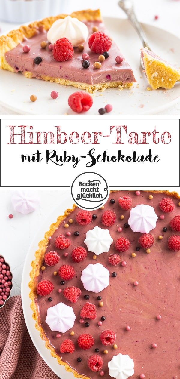 Himmlische Himbeer-Tarte mit Schokolade: Absolut köstlich! Im Himbeer-Tarte Rezept steckt rosa Ruby-Schokolade. Das Ergebnis: fruchtig, cremig, knusprig, genial! Wer nach einer sommerlichen Tarte mit Beeren sucht, ist hier richtig