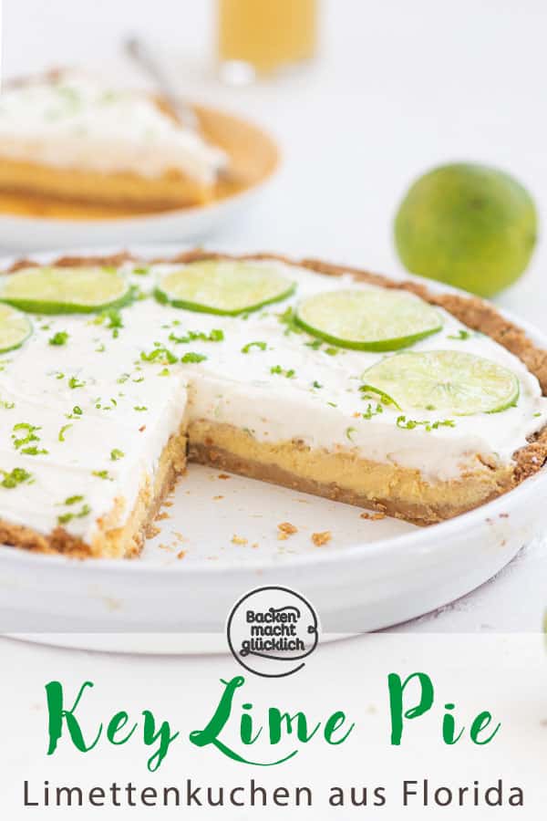 Deutsches Key Lime Pie Rezept: So einfach kannst du den amerikanischen Limettenkuchen mit Knusperboden und Limettencreme selbermachen!