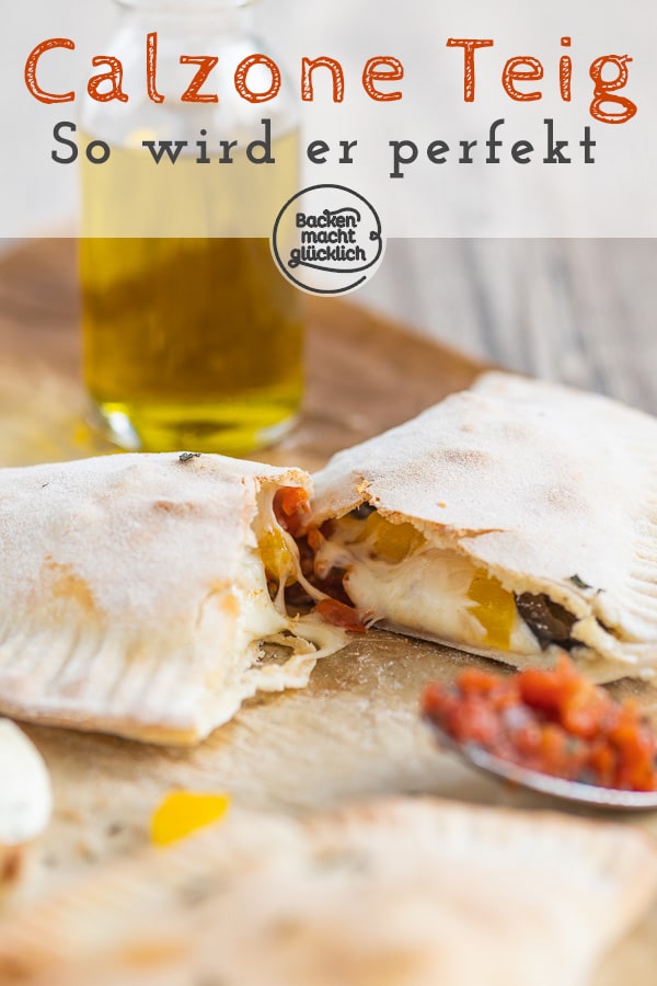 Pizza Calzone selbermachen ist super easy. Mit diesem Rezept für leckere gefüllte Pizza schmeckt das Ergebnis wie vom Italiener!