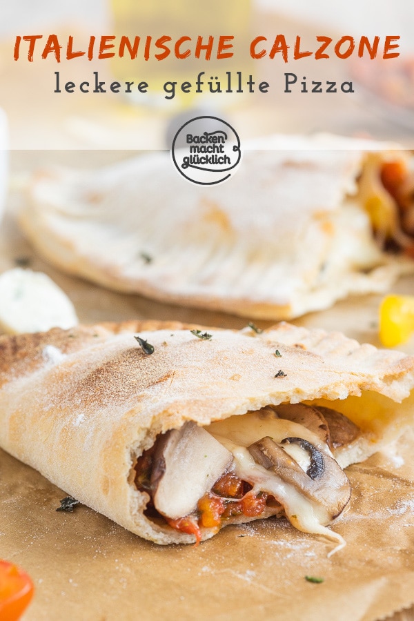 Pizza Calzone selbermachen ist super easy. Mit diesem Rezept für leckere gefüllte Pizza schmeckt das Ergebnis wie vom Italiener!