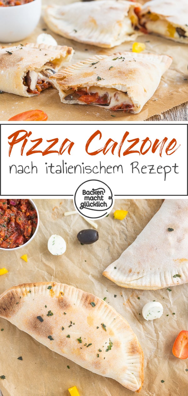 Pizza Calzone selbermachen ist super easy. Mit diesem Rezept für leckere gefüllte Pizza schmeckt das Ergebnis wie vom Italiener!