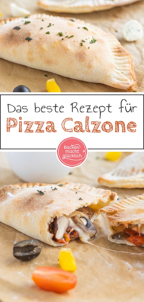 Pizza Calzone selbermachen ist super easy. Mit diesem Rezept für leckere gefüllte Pizza schmeckt das Ergebnis wie vom Italiener!