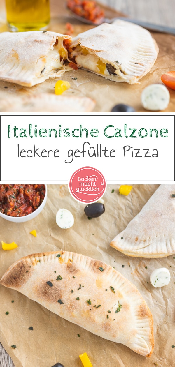 Pizza Calzone selbermachen ist super easy. Mit diesem Rezept für leckere gefüllte Pizza schmeckt das Ergebnis wie vom Italiener!