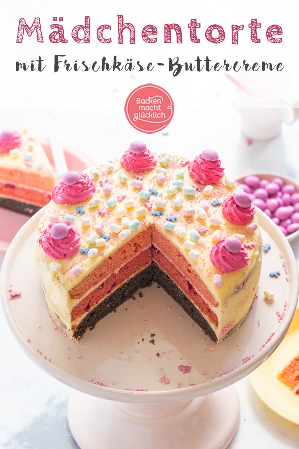 Die perfekte rosa Buttercreme-Torte für besondere Anlässe - egal, ob als Geburtstagstorte für Mädchen oder eine Babyparty.