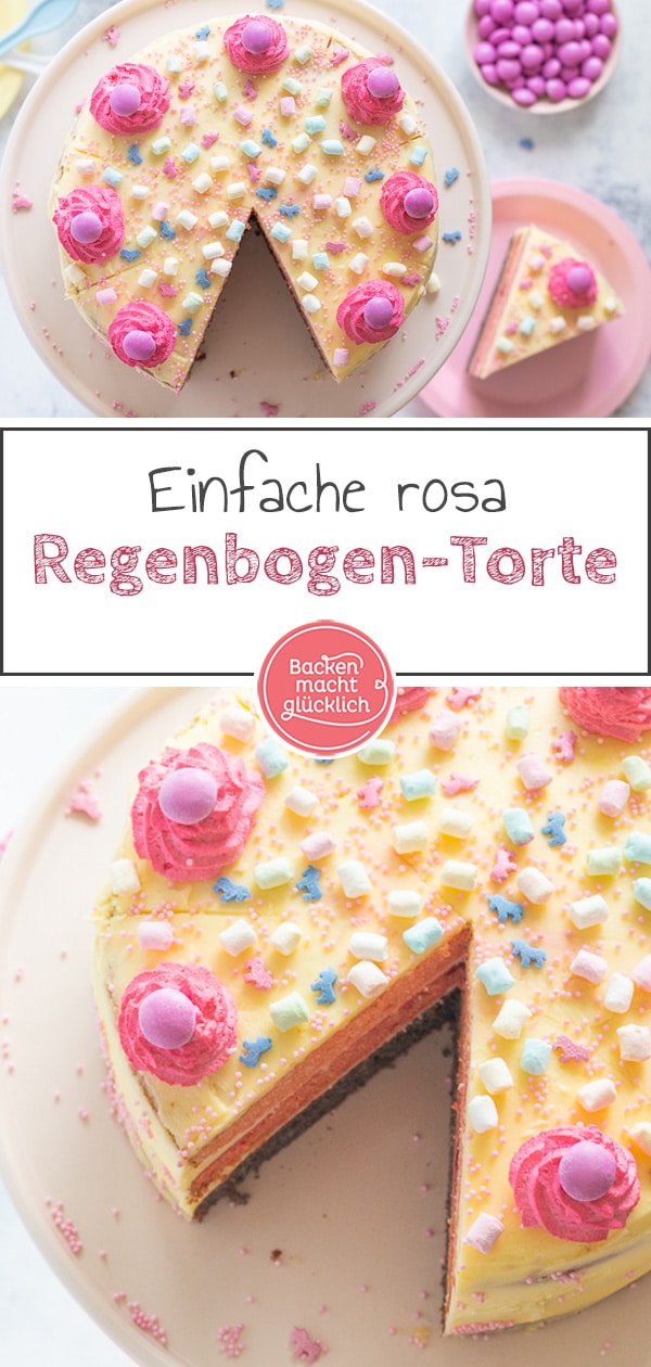 Die perfekte rosa Buttercreme-Torte für besondere Anlässe - egal, ob als Geburtstagstorte für Mädchen oder eine Babyparty.