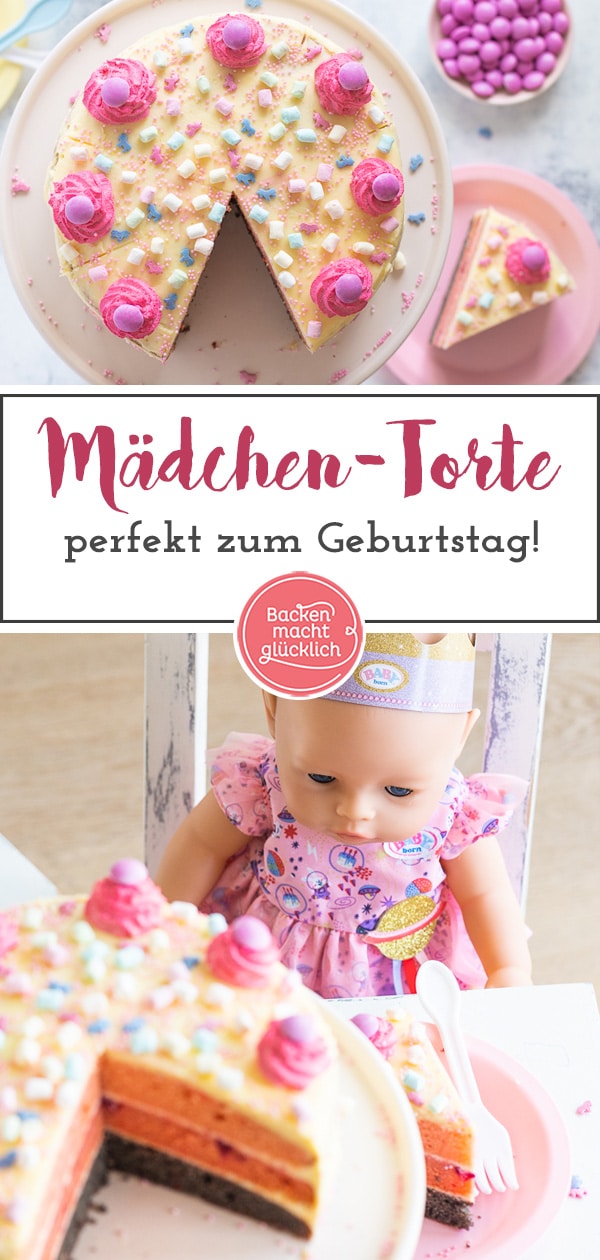 Die perfekte rosa Buttercreme-Torte für besondere Anlässe - egal, ob als Geburtstagstorte für Mädchen oder eine Babyparty.