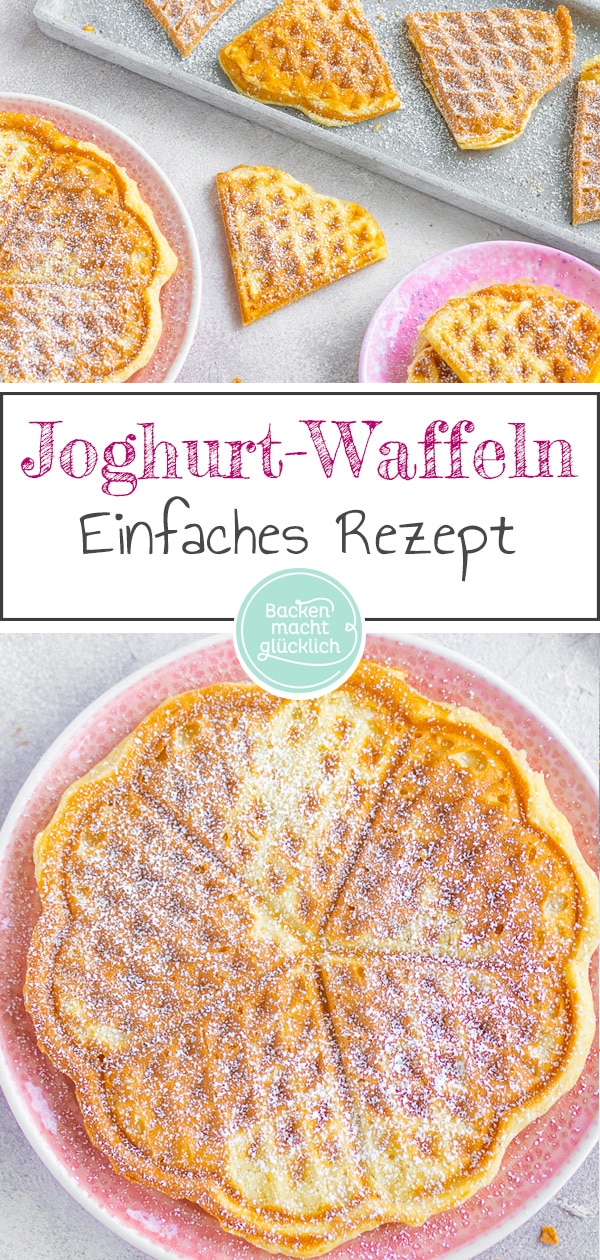 Einfaches, schnelles Rezept für leckere Waffeln mit Joghurt, Öl und Mineralwasser - schmecken der ganzen Familie!