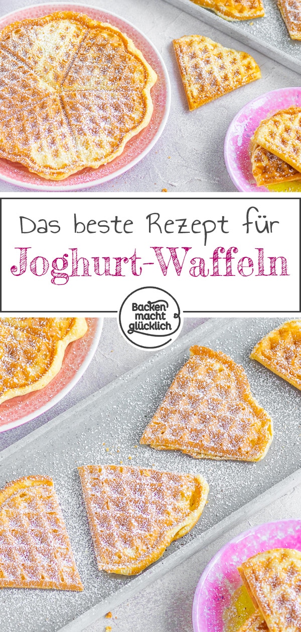 Einfaches, schnelles Rezept für leckere Waffeln mit Joghurt, Öl und Mineralwasser - schmecken der ganzen Familie!