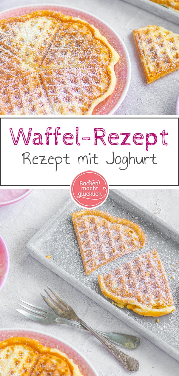 Einfaches, schnelles Rezept für leckere Waffeln mit Joghurt, Öl und Mineralwasser - schmecken der ganzen Familie!