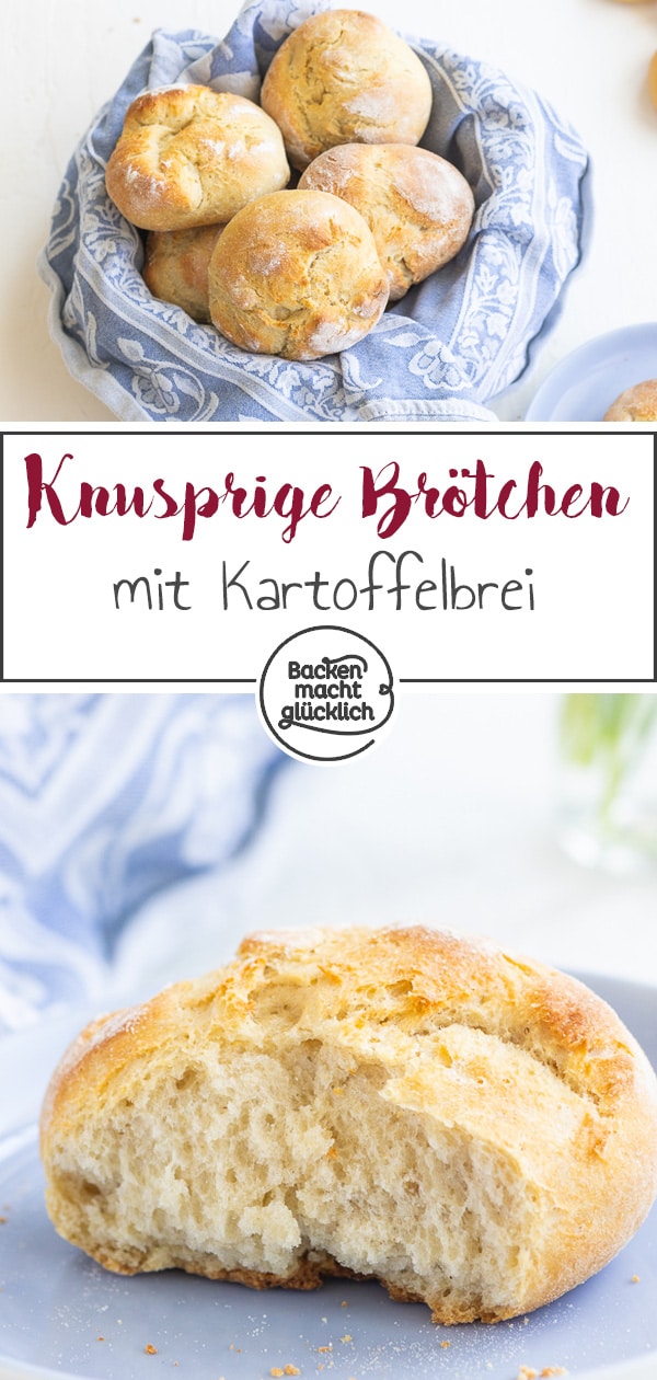 Diese köstlichen Kartoffelbrötchen aus Hefeteig mit Kartoffelpüree sind etwas ganz Besonderes! Das Rezept für knusprige Kartoffel-Brötchen ist ein echter Geheimtipp: egal, ob fürs Frühstück oder für die Brotzeit.