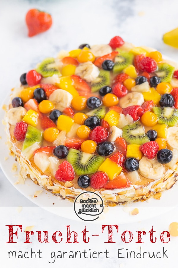 Die perfekte Obst-Sahne-Torte wie vom Konditor - mit dieser sommerlichen Früchtetorte macht ihr jedem Bäcker Konkurrenz!